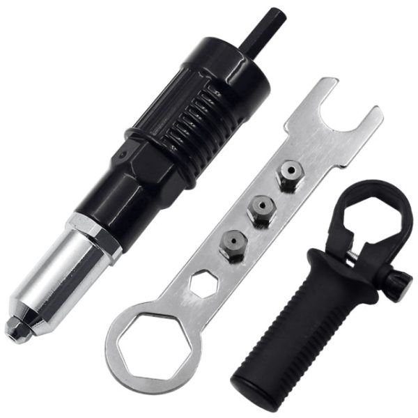 【50% OFF】Professional Rivet Drill Adapter Kit With 4Pcs Different Matching Nozzle Bolts Supply - Image 3
