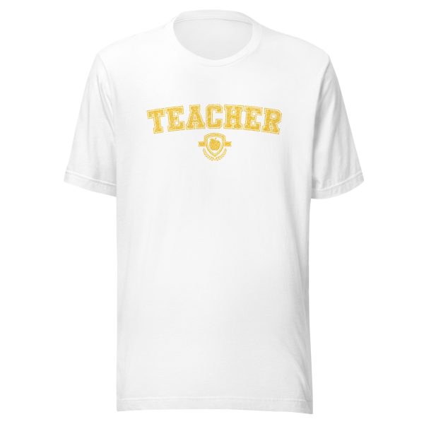School Colors  Teacher  T-Shirt in Yellow Glitter | School Spirit For Discount